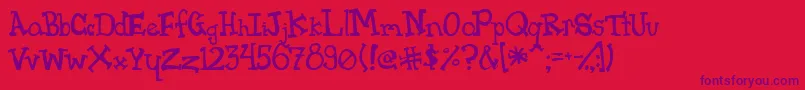 Pink Font – Purple Fonts on Red Background