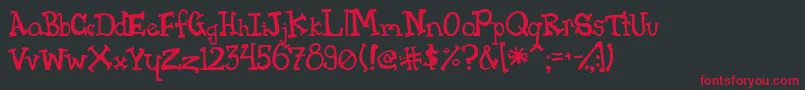 Pink Font – Red Fonts on Black Background