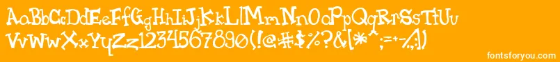 Pink Font – White Fonts on Orange Background