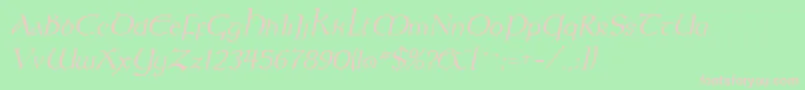 KeltItalic Font – Pink Fonts on Green Background