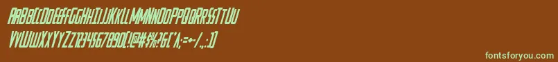 Czcionka Watchtowercondital – zielone czcionki na brązowym tle