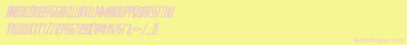 フォントWatchtowercondital – ピンクのフォント、黄色の背景