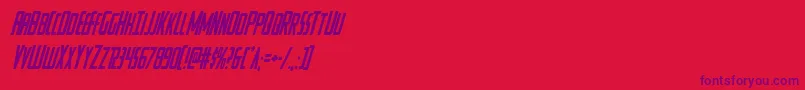 Watchtowercondital Font – Purple Fonts on Red Background