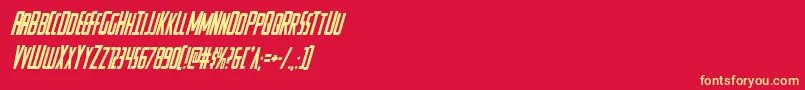 Watchtowercondital Font – Yellow Fonts on Red Background