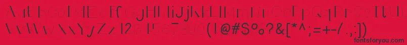 Helloruhdonkulous Font – Black Fonts on Red Background