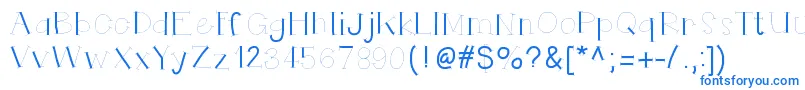 Helloruhdonkulous Font – Blue Fonts on White Background