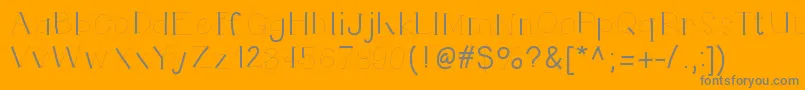 Шрифт Helloruhdonkulous – серые шрифты на оранжевом фоне
