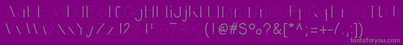 Helloruhdonkulous Font – Gray Fonts on Purple Background