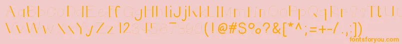 Helloruhdonkulous Font – Orange Fonts on Pink Background