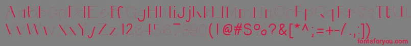 Helloruhdonkulous Font – Red Fonts on Gray Background