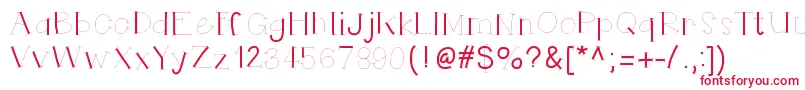 Helloruhdonkulous Font – Red Fonts on White Background