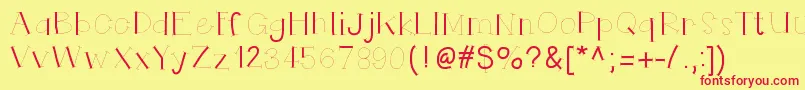 Helloruhdonkulous Font – Red Fonts on Yellow Background