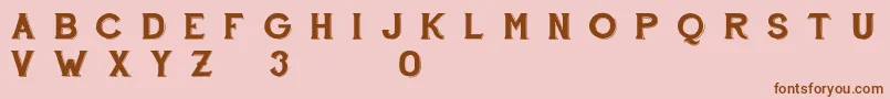 FontscafeHandshoptypographyC30Demo Font – Brown Fonts on Pink Background