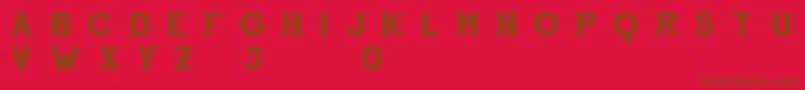 fuente FontscafeHandshoptypographyC30Demo – Fuentes Marrones Sobre Fondo Rojo