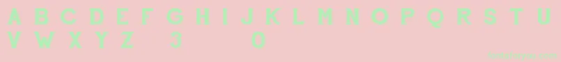 FontscafeHandshoptypographyC30Demo-Schriftart – Grüne Schriften auf rosa Hintergrund