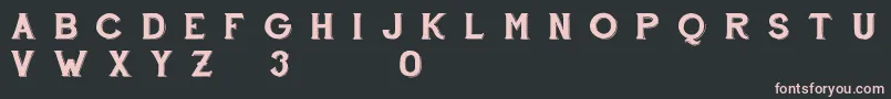 フォントFontscafeHandshoptypographyC30Demo – 黒い背景にピンクのフォント