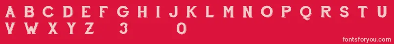 FontscafeHandshoptypographyC30Demo Font – Pink Fonts on Red Background