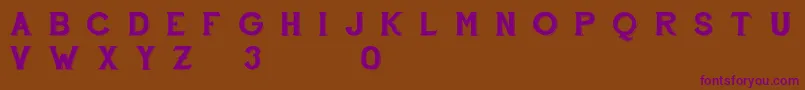 FontscafeHandshoptypographyC30Demo Font – Purple Fonts on Brown Background