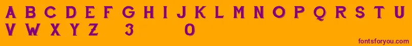 FontscafeHandshoptypographyC30Demo-Schriftart – Violette Schriften auf orangefarbenem Hintergrund