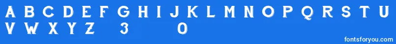 fuente FontscafeHandshoptypographyC30Demo – Fuentes Blancas Sobre Fondo Azul