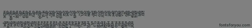 Fonte Tibetanmachineweb6 – fontes pretas em um fundo cinza