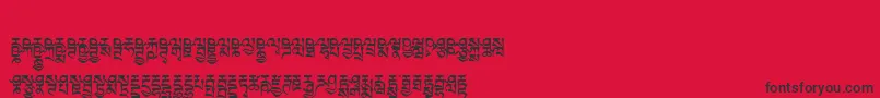 Tibetanmachineweb6 Font – Black Fonts on Red Background