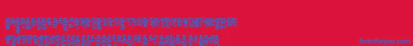 Tibetanmachineweb6 Font – Blue Fonts on Red Background