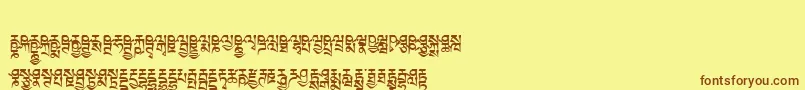 fuente Tibetanmachineweb6 – Fuentes Marrones Sobre Fondo Amarillo