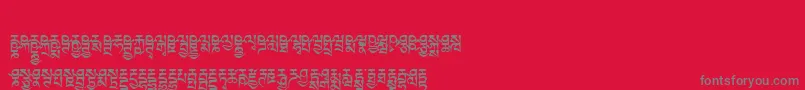 Tibetanmachineweb6 Font – Gray Fonts on Red Background