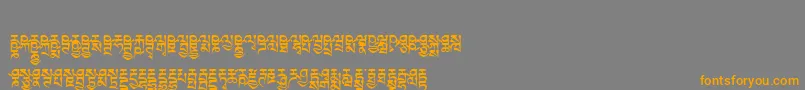 fuente Tibetanmachineweb6 – Fuentes Naranjas Sobre Fondo Gris