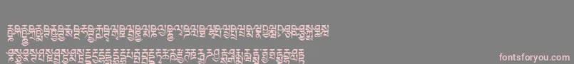 Tibetanmachineweb6 Font – Pink Fonts on Gray Background
