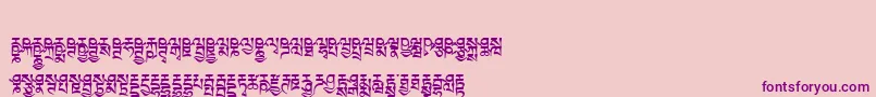 Шрифт Tibetanmachineweb6 – фиолетовые шрифты на розовом фоне