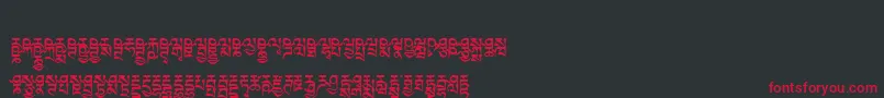 Tibetanmachineweb6 Font – Red Fonts on Black Background