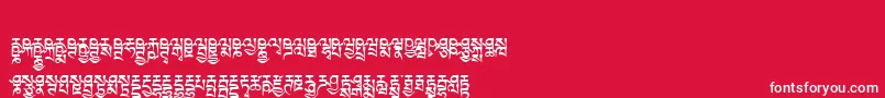 Tibetanmachineweb6 Font – White Fonts on Red Background