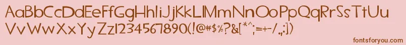 Tf2secondary Font – Brown Fonts on Pink Background