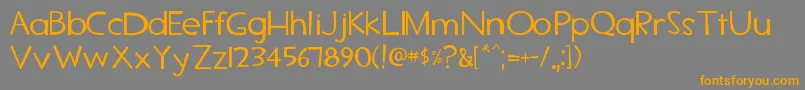 Tf2secondary-Schriftart – Orangefarbene Schriften auf grauem Hintergrund