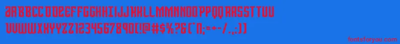 Viceroyexpand-Schriftart – Rote Schriften auf blauem Hintergrund