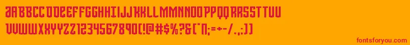 Viceroyexpand-Schriftart – Rote Schriften auf orangefarbenem Hintergrund