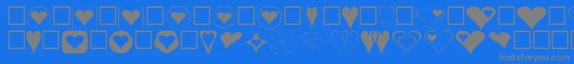 HeartsFor3DFx Font – Gray Fonts on Blue Background