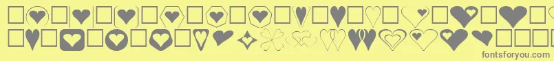 More about HeartsFor3DFx Font HeartsFor3DFx Font – Gray Fonts on Yellow Background