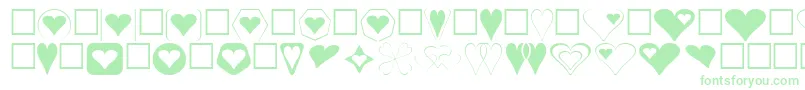 フォントHeartsFor3DFx – 緑のフォント