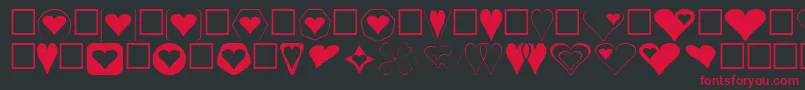 HeartsFor3DFx Font – Red Fonts on Black Background