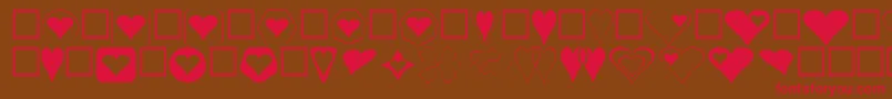 HeartsFor3DFx Font – Red Fonts on Brown Background