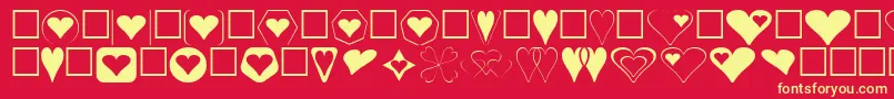 HeartsFor3DFx Font – Yellow Fonts on Red Background