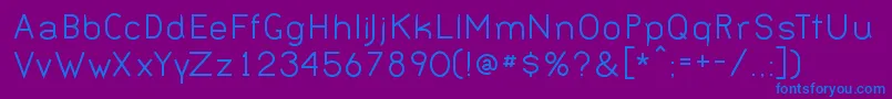 Bernn-Schriftart – Blaue Schriften auf violettem Hintergrund