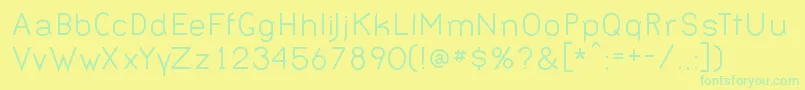 Bernn Font – Green Fonts on Yellow Background