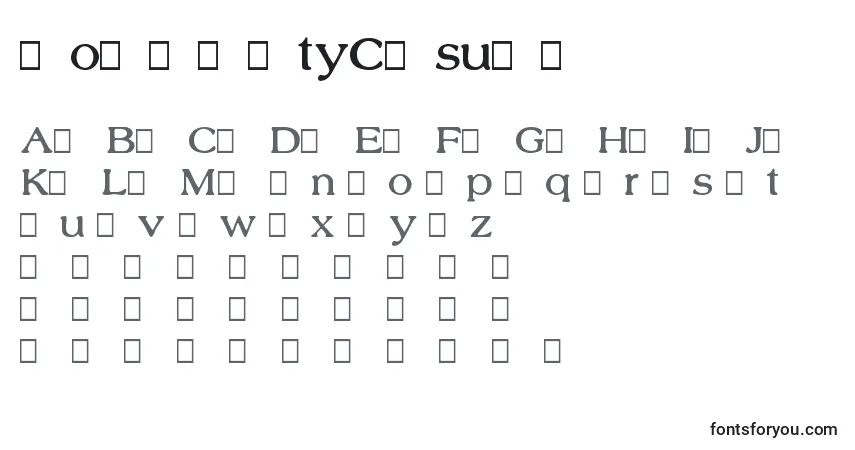 Schriftart NobilityCasual – Alphabet, Zahlen, spezielle Symbole