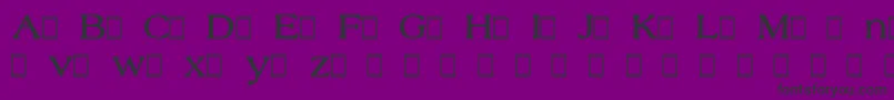 フォントNobilityCasual – 紫の背景に黒い文字