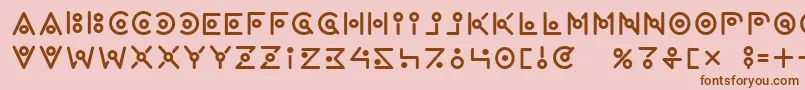 Wearealien Font – Brown Fonts on Pink Background