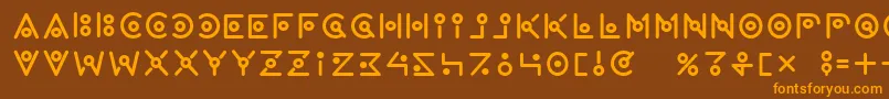 Wearealien Font – Orange Fonts on Brown Background